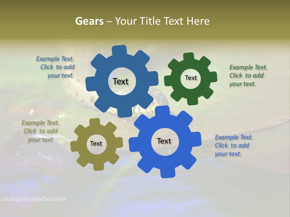 A Snake On A Leaf In A Pond Powerpoint Template PowerPoint Template