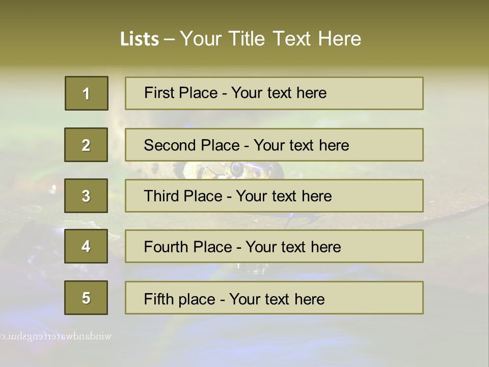A Snake On A Leaf In A Pond Powerpoint Template PowerPoint Template