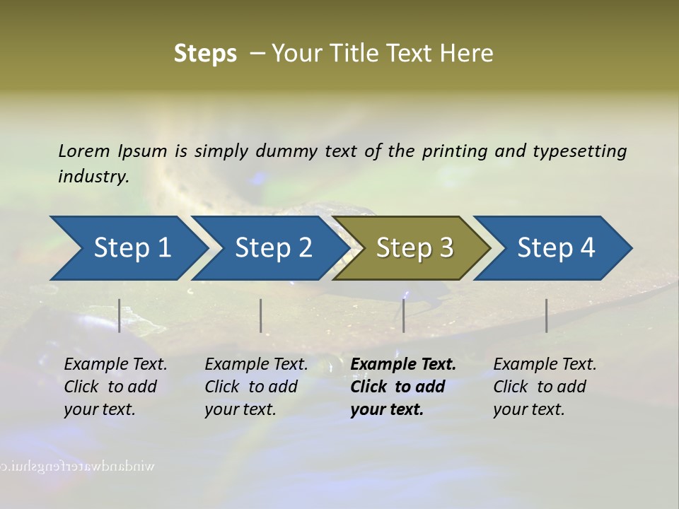 A Snake On A Leaf In A Pond Powerpoint Template PowerPoint Template