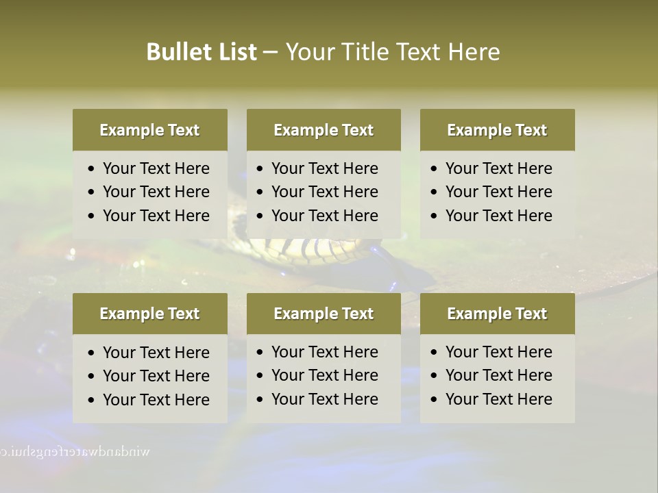 A Snake On A Leaf In A Pond Powerpoint Template PowerPoint Template