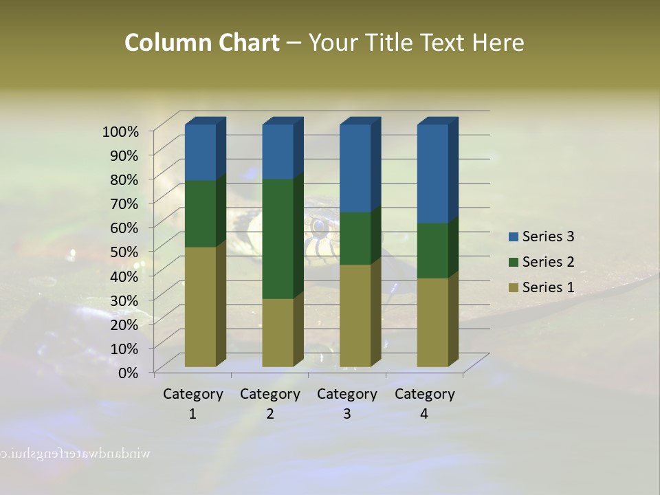 A Snake On A Leaf In A Pond Powerpoint Template PowerPoint Template