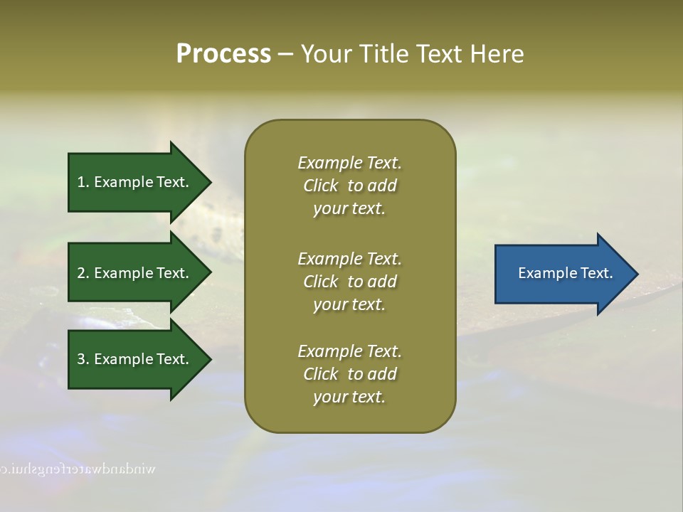 A Snake On A Leaf In A Pond Powerpoint Template PowerPoint Template