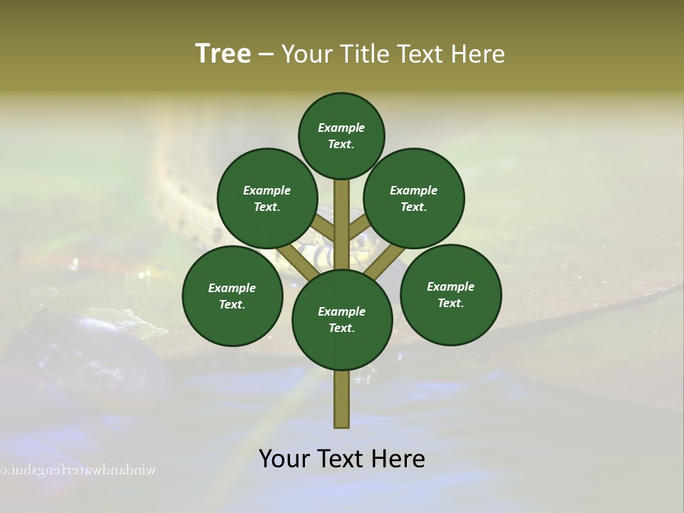 A Snake On A Leaf In A Pond Powerpoint Template PowerPoint Template