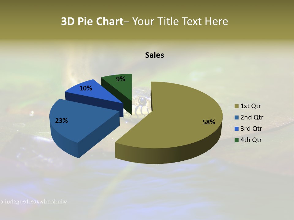 A Snake On A Leaf In A Pond Powerpoint Template PowerPoint Template