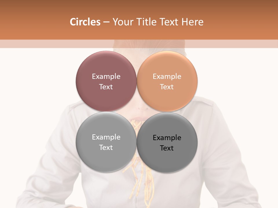 A Woman Is Eating Spaghetti From A Bowl PowerPoint Template