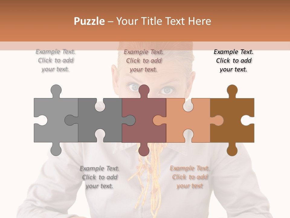 A Woman Is Eating Spaghetti From A Bowl PowerPoint Template