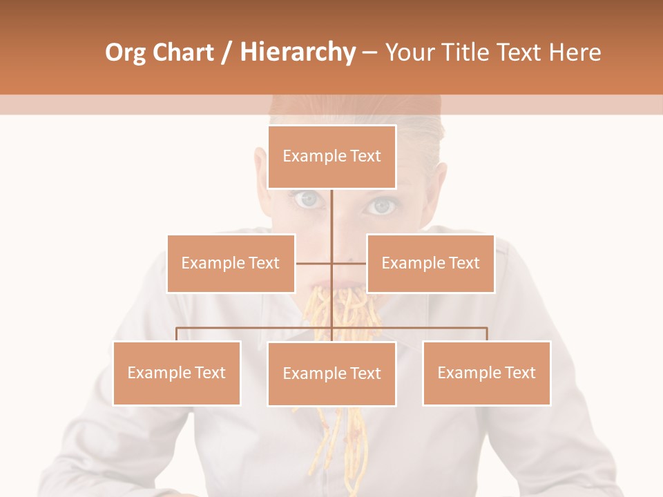 A Woman Is Eating Spaghetti From A Bowl PowerPoint Template