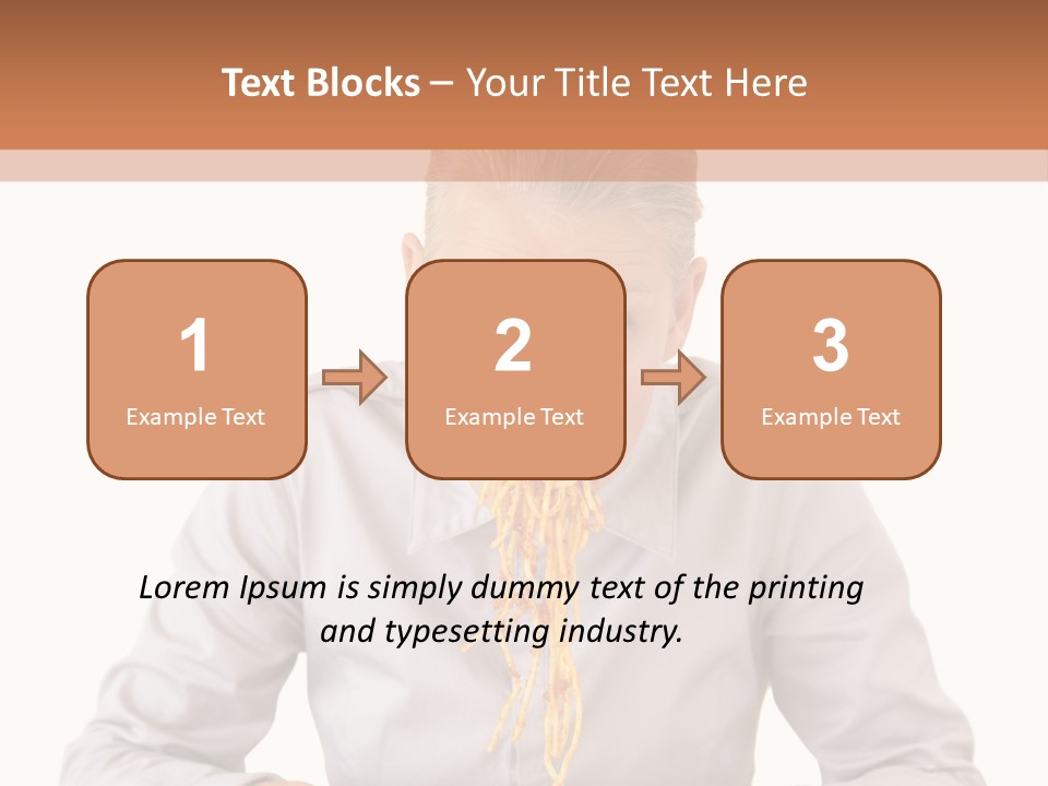 A Woman Is Eating Spaghetti From A Bowl PowerPoint Template
