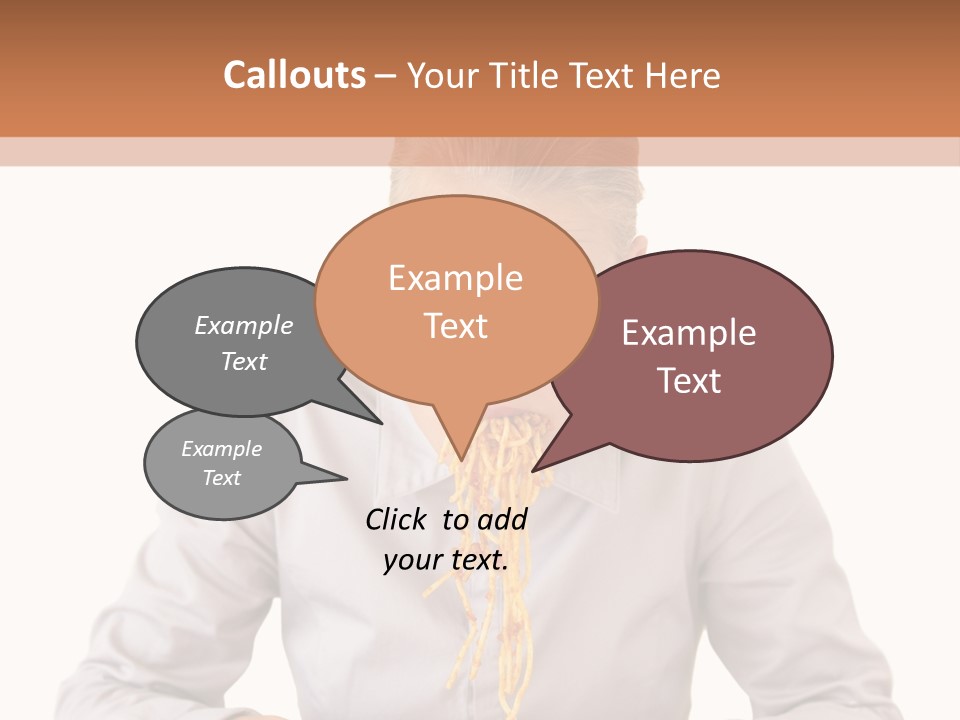 A Woman Is Eating Spaghetti From A Bowl PowerPoint Template