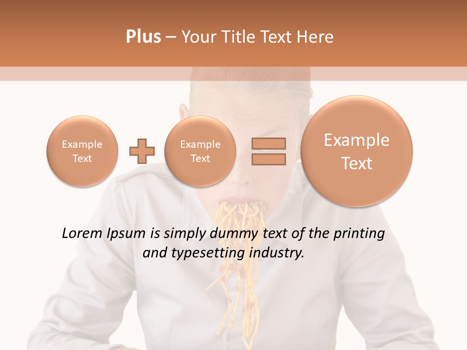 A Woman Is Eating Spaghetti From A Bowl PowerPoint Template