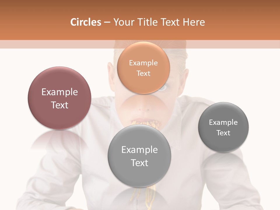 A Woman Is Eating Spaghetti From A Bowl PowerPoint Template