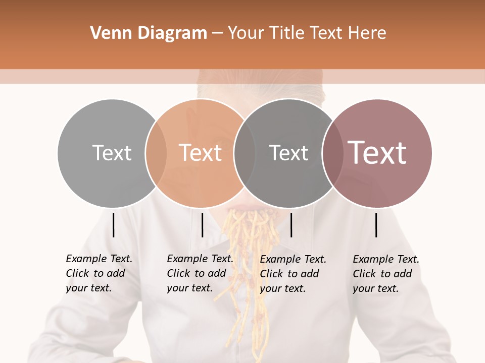 A Woman Is Eating Spaghetti From A Bowl PowerPoint Template