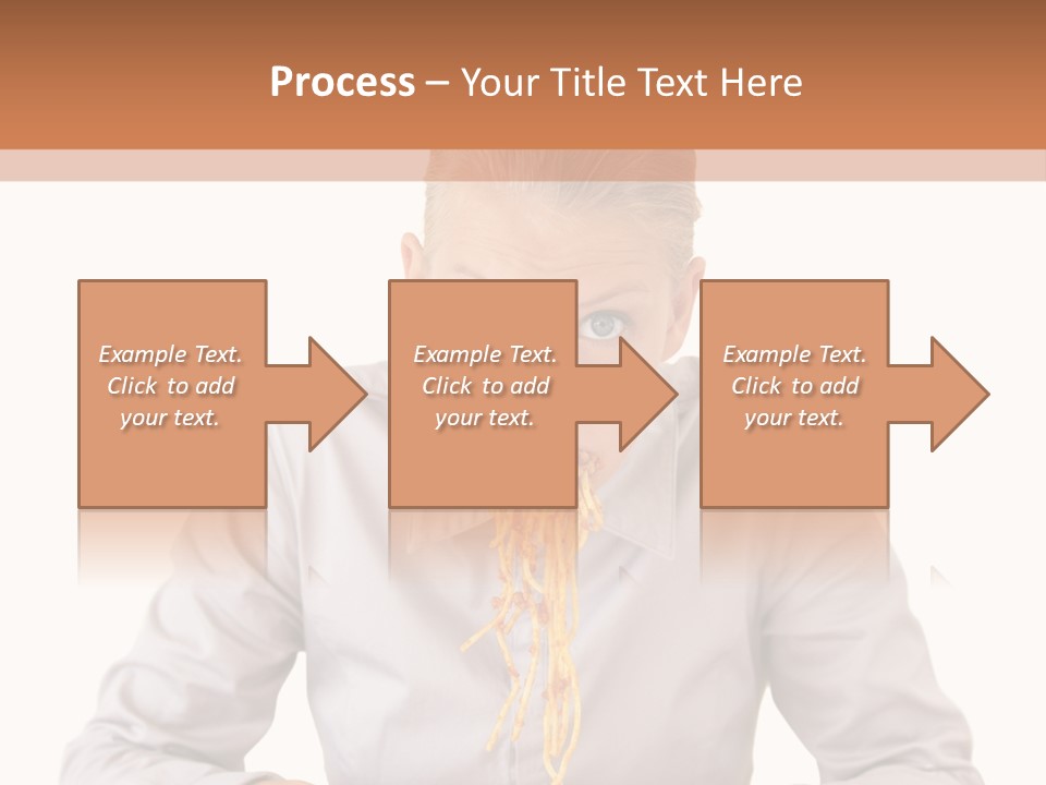 A Woman Is Eating Spaghetti From A Bowl PowerPoint Template