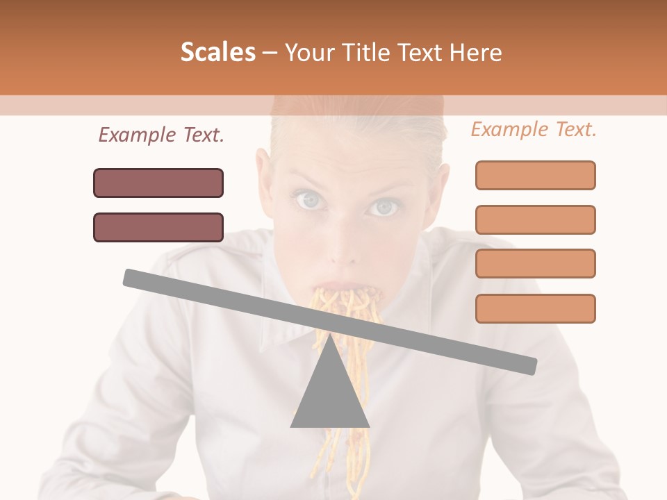 A Woman Is Eating Spaghetti From A Bowl PowerPoint Template