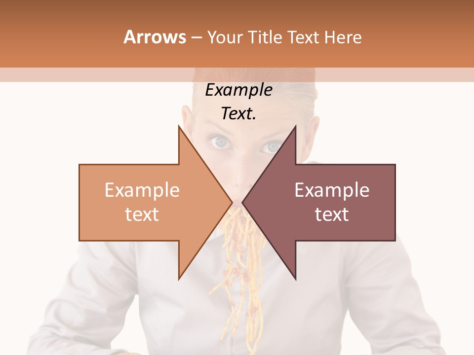 A Woman Is Eating Spaghetti From A Bowl PowerPoint Template