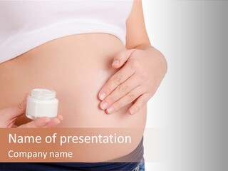 Lotion White Expecting PowerPoint Template