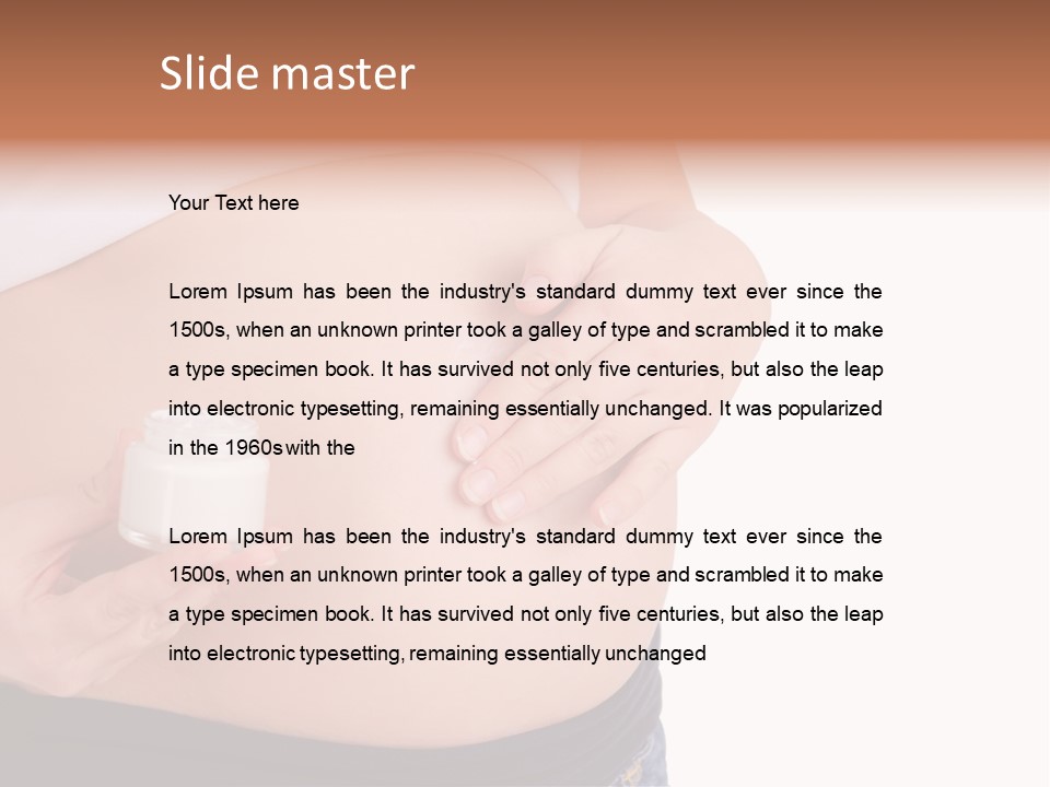 Lotion White Expecting PowerPoint Template