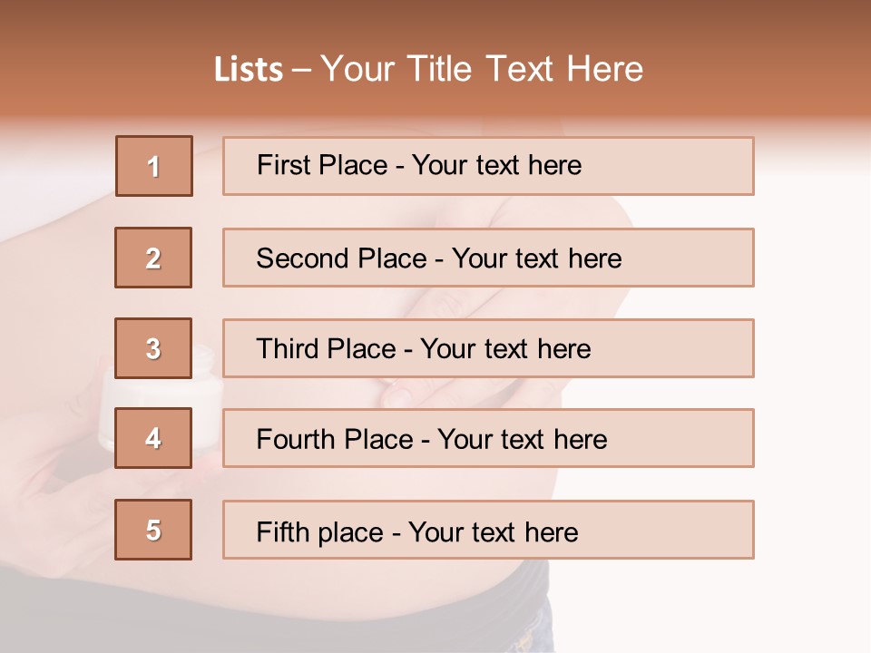 Lotion White Expecting PowerPoint Template