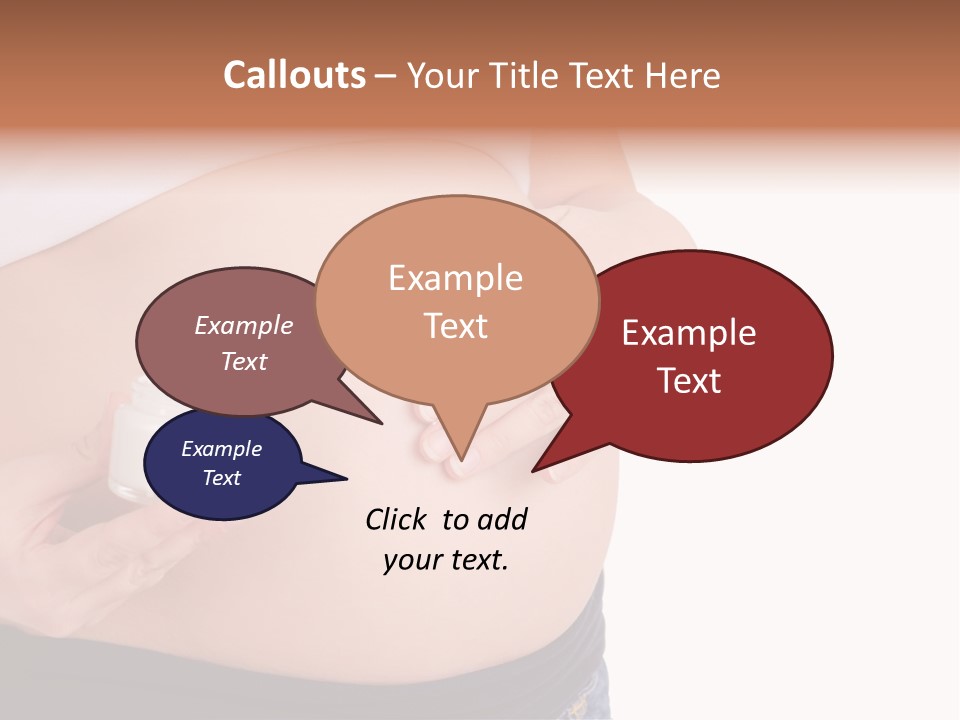 Lotion White Expecting PowerPoint Template