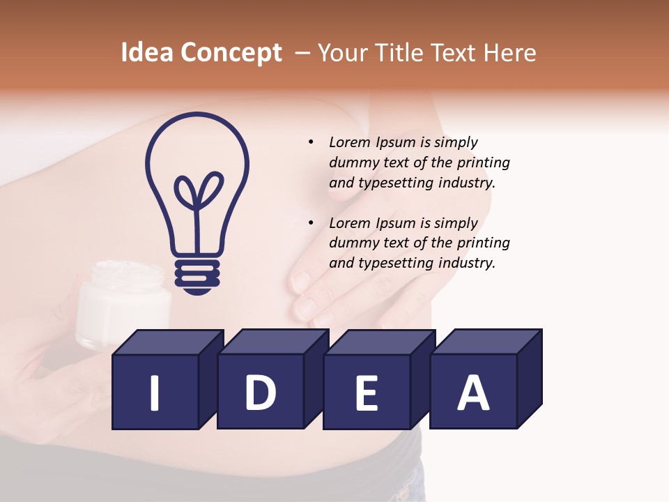 Lotion White Expecting PowerPoint Template