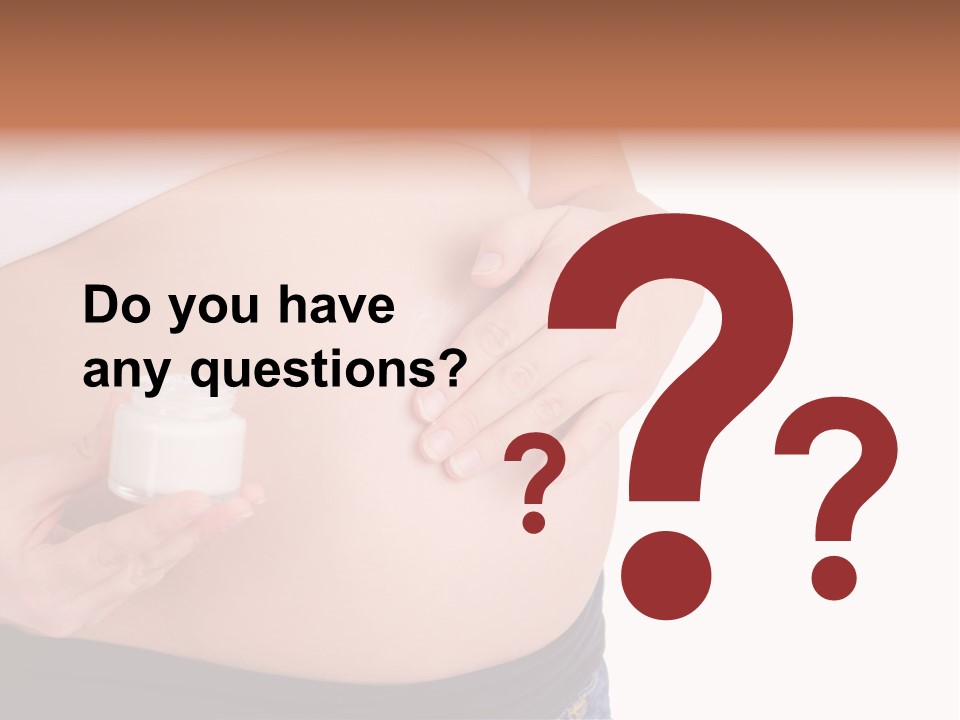 Lotion White Expecting PowerPoint Template