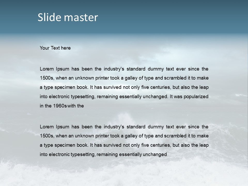 Copyspace Water Ocean PowerPoint Template