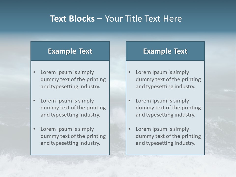 Copyspace Water Ocean PowerPoint Template