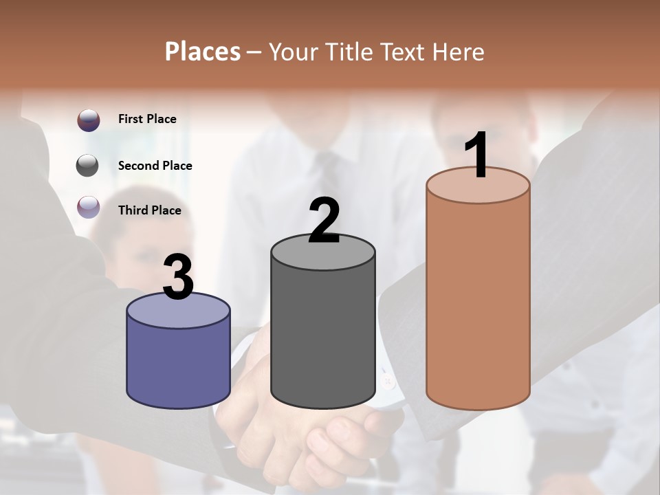 Young Handshake Businessman PowerPoint Template