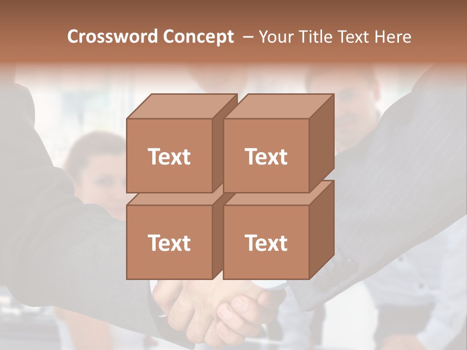 Young Handshake Businessman PowerPoint Template