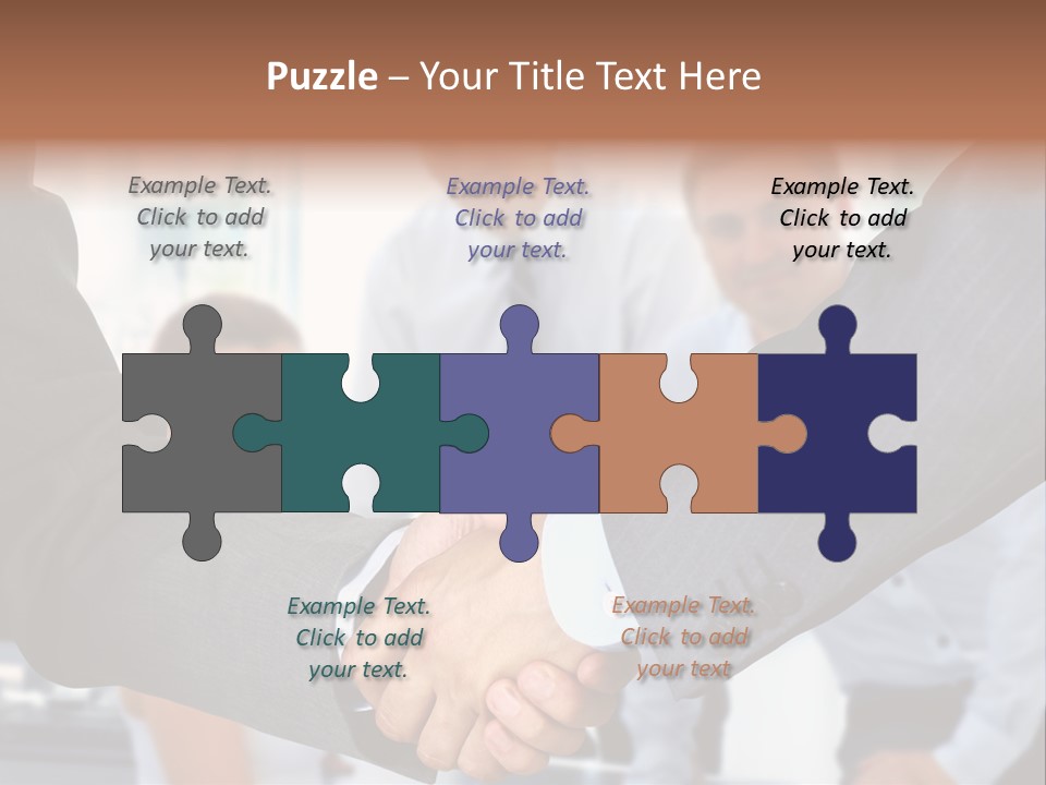 Young Handshake Businessman PowerPoint Template