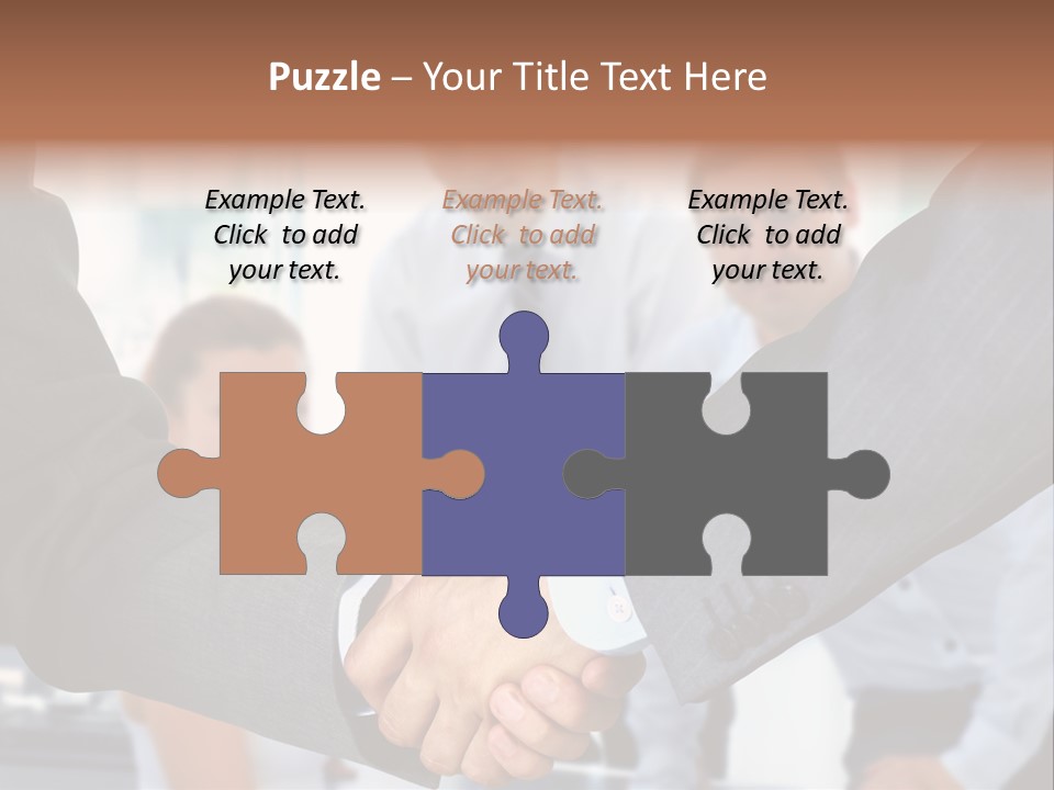 Young Handshake Businessman PowerPoint Template