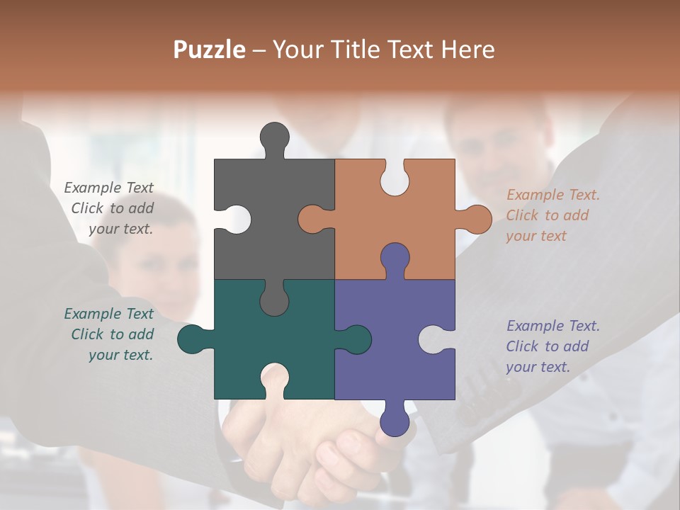 Young Handshake Businessman PowerPoint Template