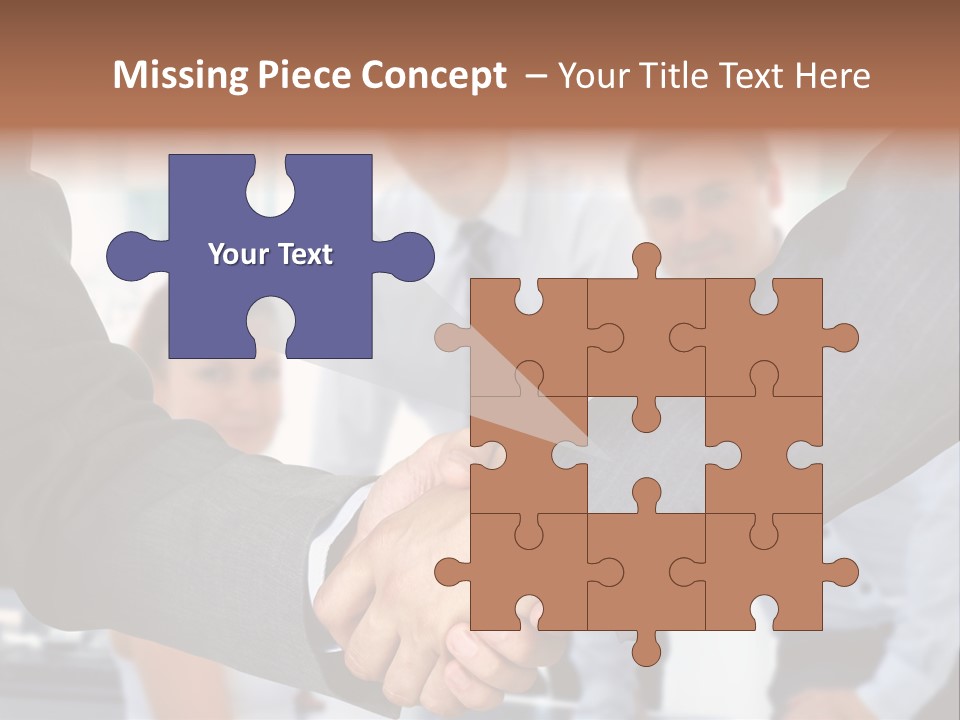 Young Handshake Businessman PowerPoint Template