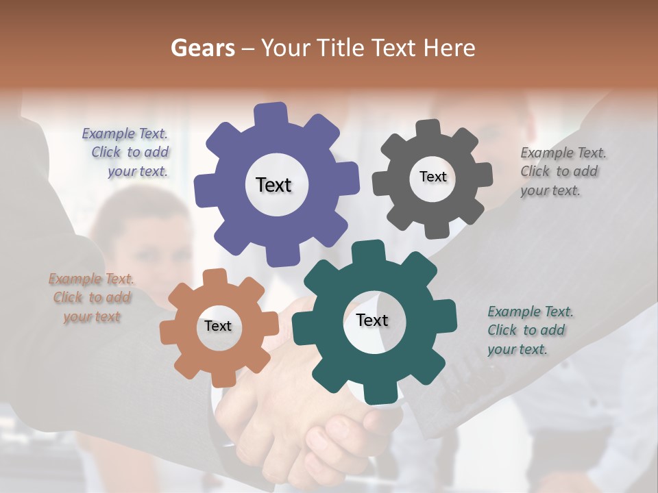 Young Handshake Businessman PowerPoint Template