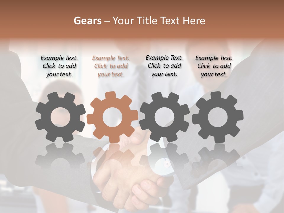 Young Handshake Businessman PowerPoint Template