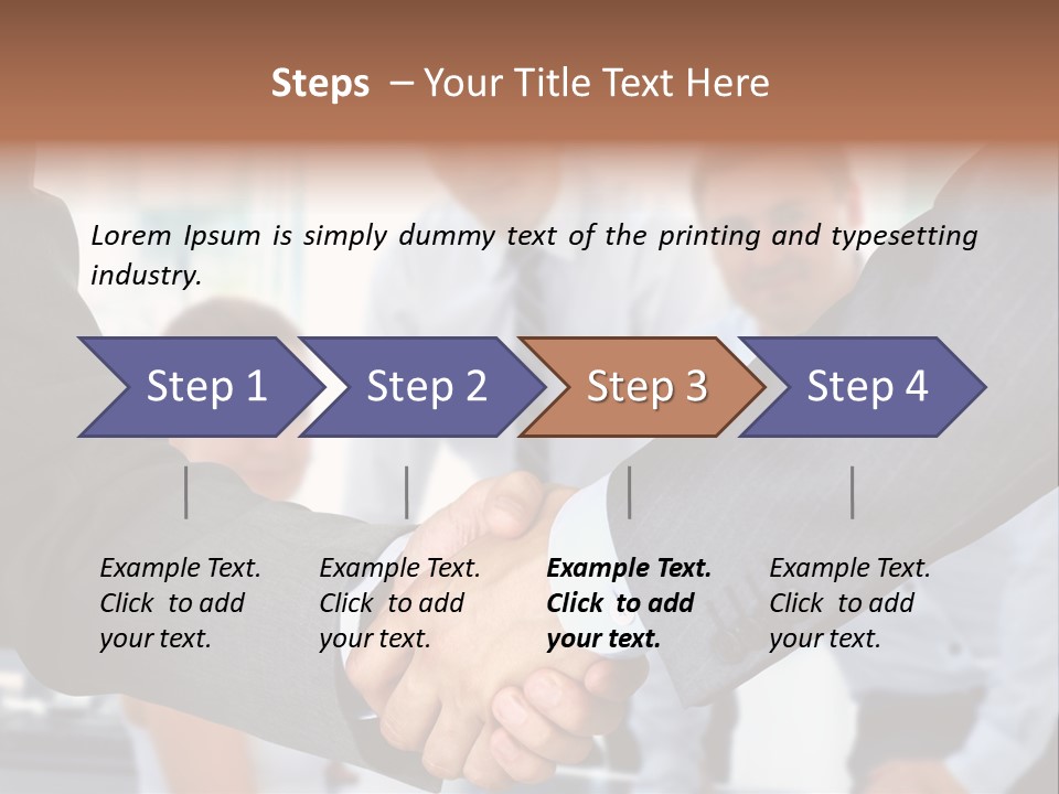 Young Handshake Businessman PowerPoint Template
