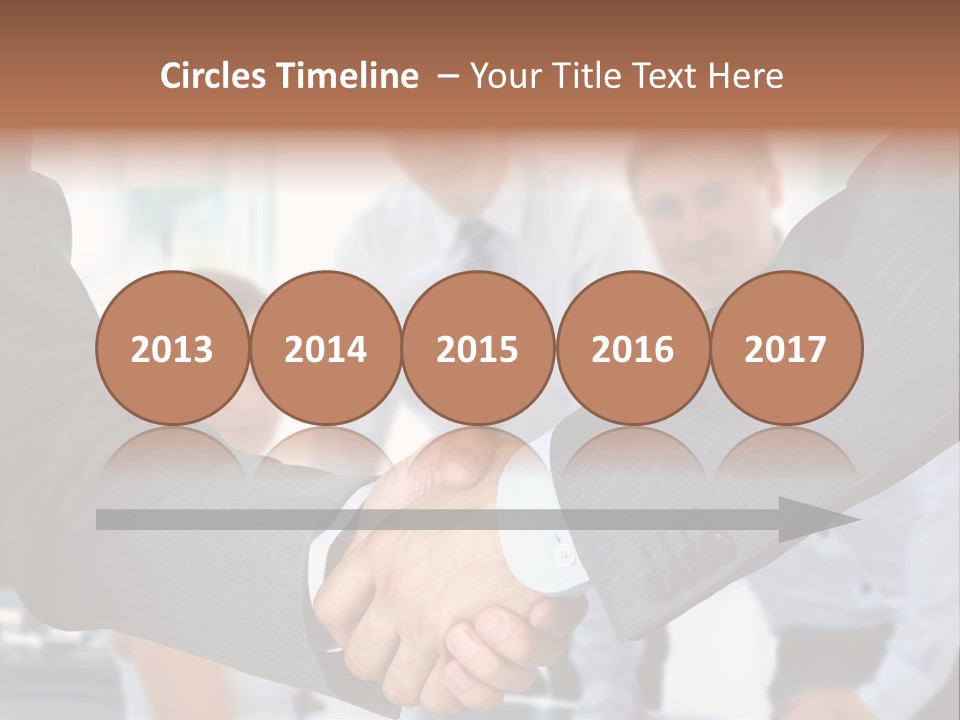 Young Handshake Businessman PowerPoint Template