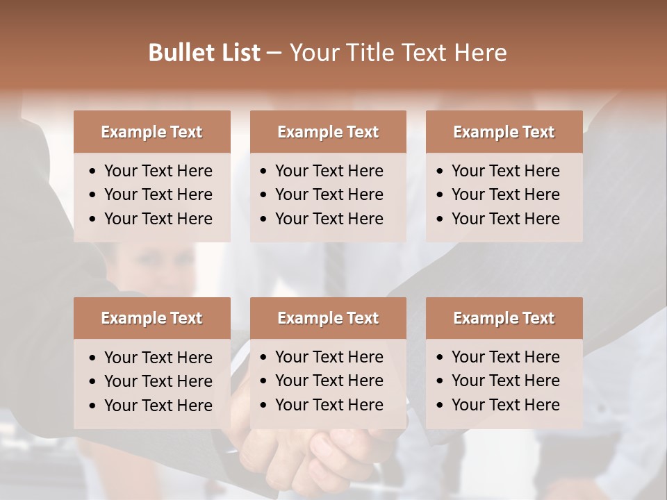 Young Handshake Businessman PowerPoint Template