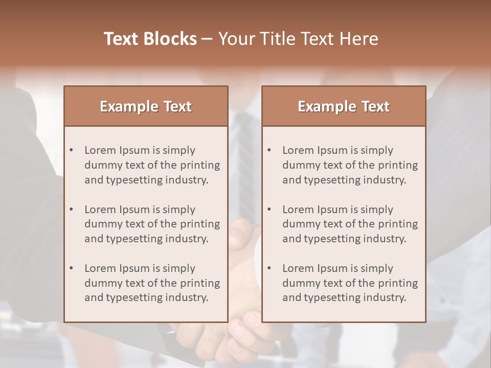 Young Handshake Businessman PowerPoint Template