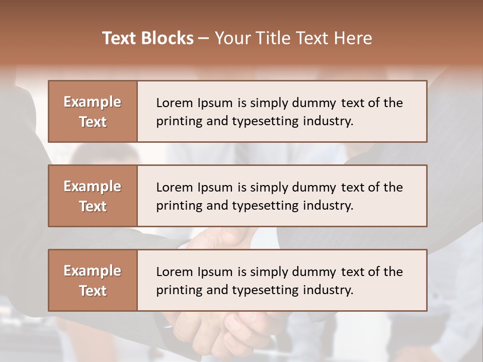 Young Handshake Businessman PowerPoint Template
