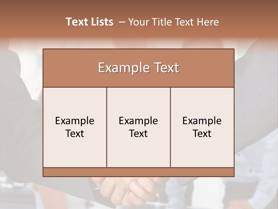 Young Handshake Businessman PowerPoint Template