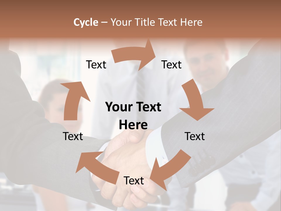 Young Handshake Businessman PowerPoint Template