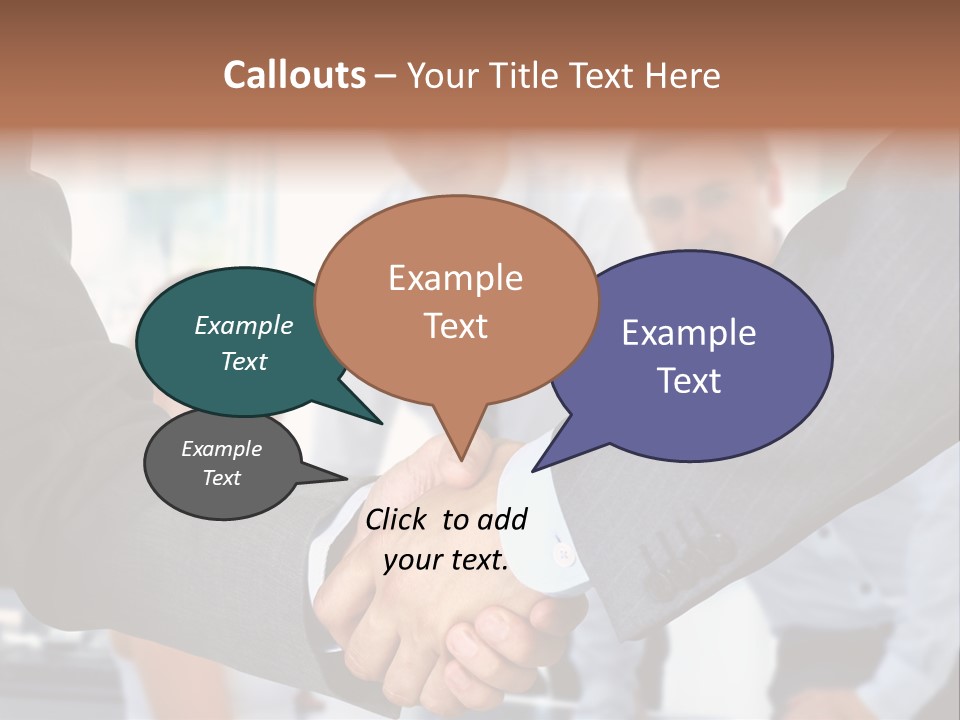 Young Handshake Businessman PowerPoint Template