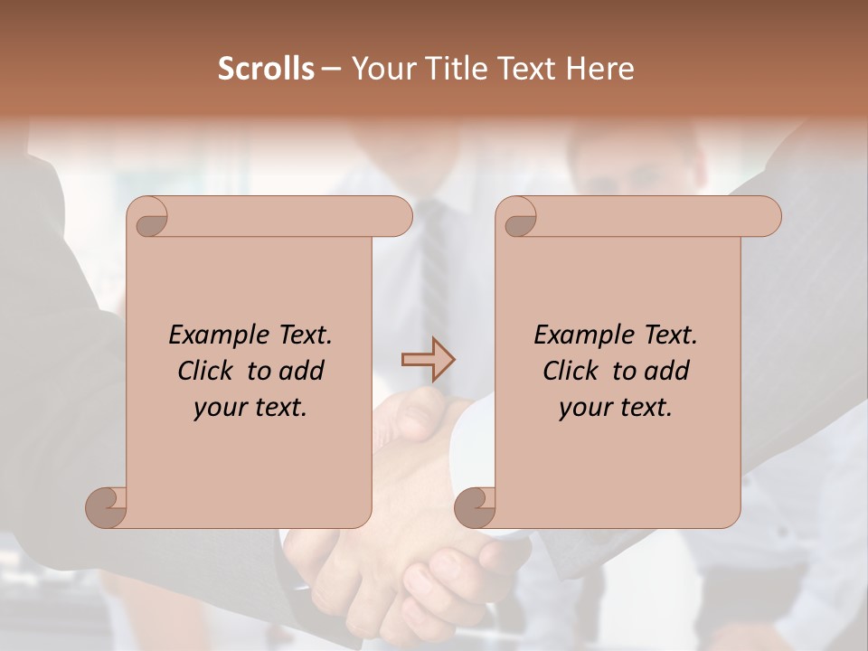 Young Handshake Businessman PowerPoint Template