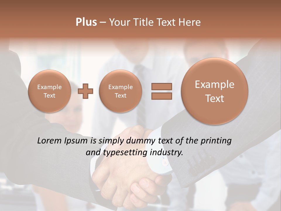 Young Handshake Businessman PowerPoint Template