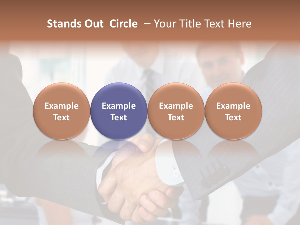 Young Handshake Businessman PowerPoint Template