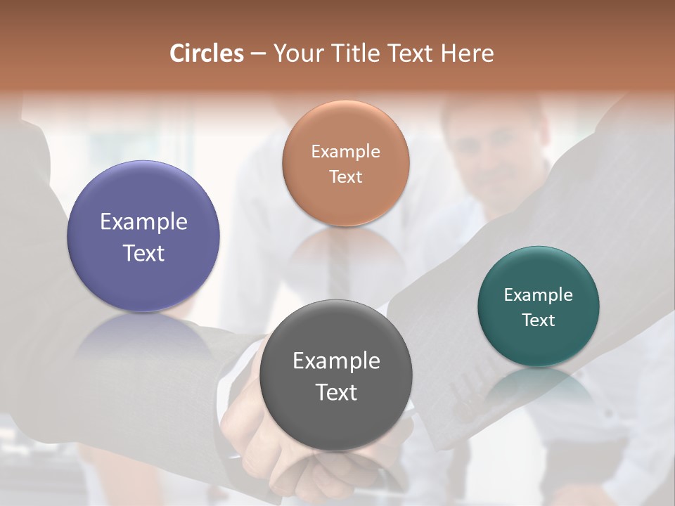 Young Handshake Businessman PowerPoint Template