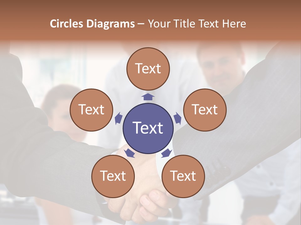 Young Handshake Businessman PowerPoint Template