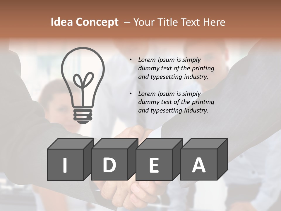 Young Handshake Businessman PowerPoint Template