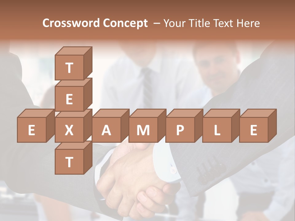 Young Handshake Businessman PowerPoint Template